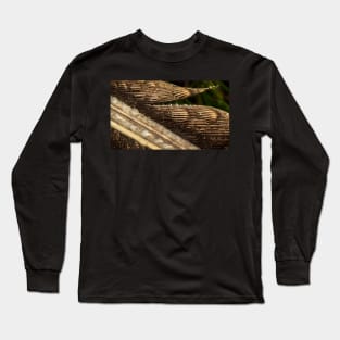 Water Drops on a Goose Feather Long Sleeve T-Shirt